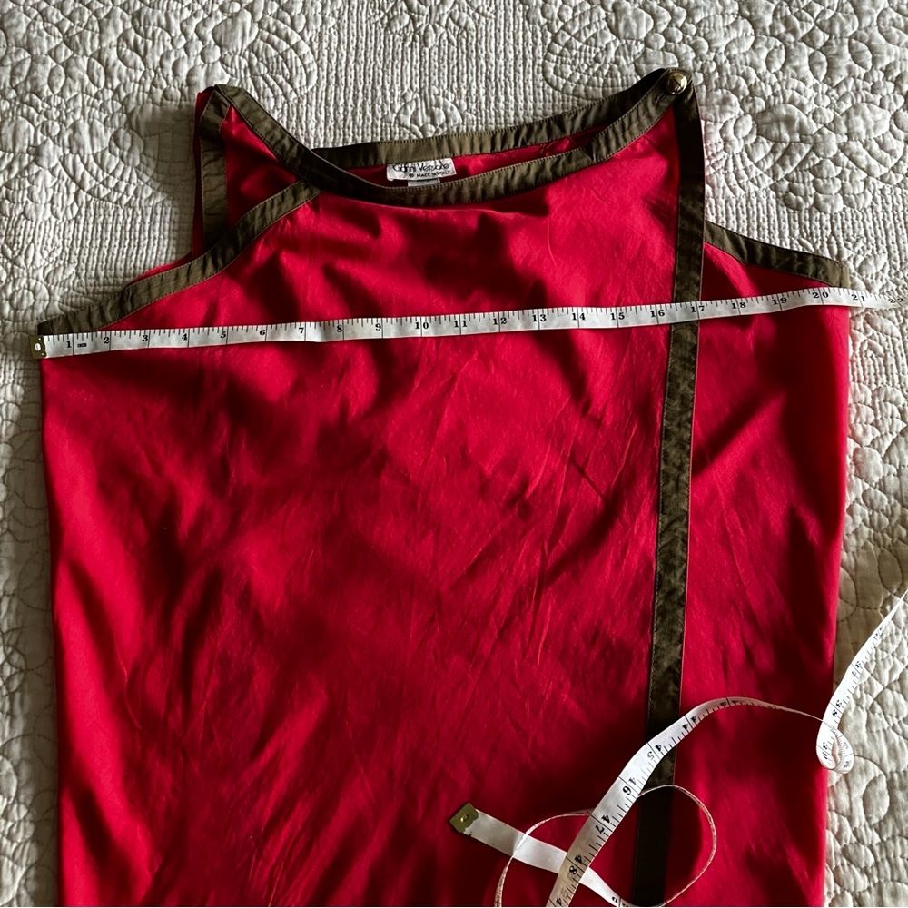 VTG Gianni Versace red/ brown cotton tank - Picture 9 of 10